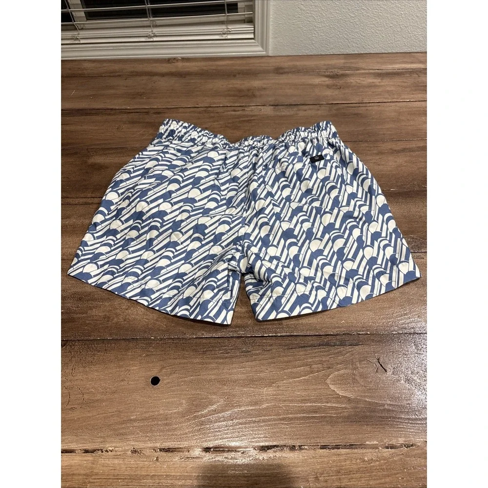 Ted Baker Men's Swim Trunks in Blue & White‎ Geometric Print Size 2 /28